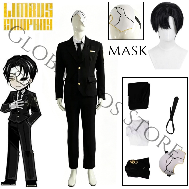 Black Face Mask Pack - Disfraz de Cosplay del Personaje Rien