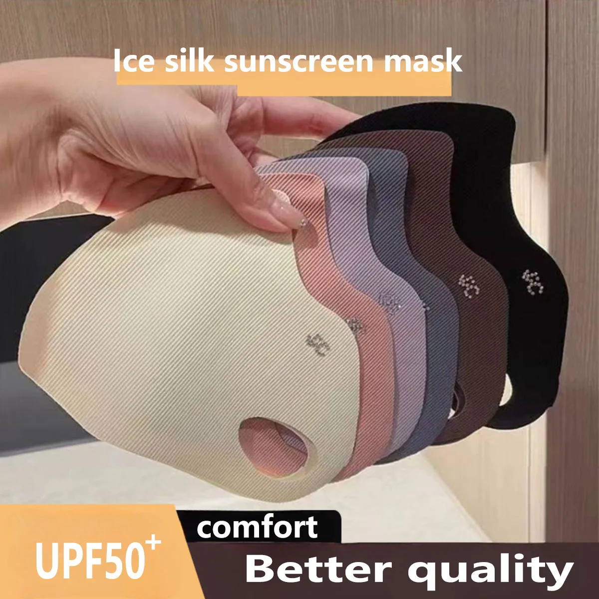 Cloth Face Mask Washable - Mascarilla de Seda Helada con Hilo
