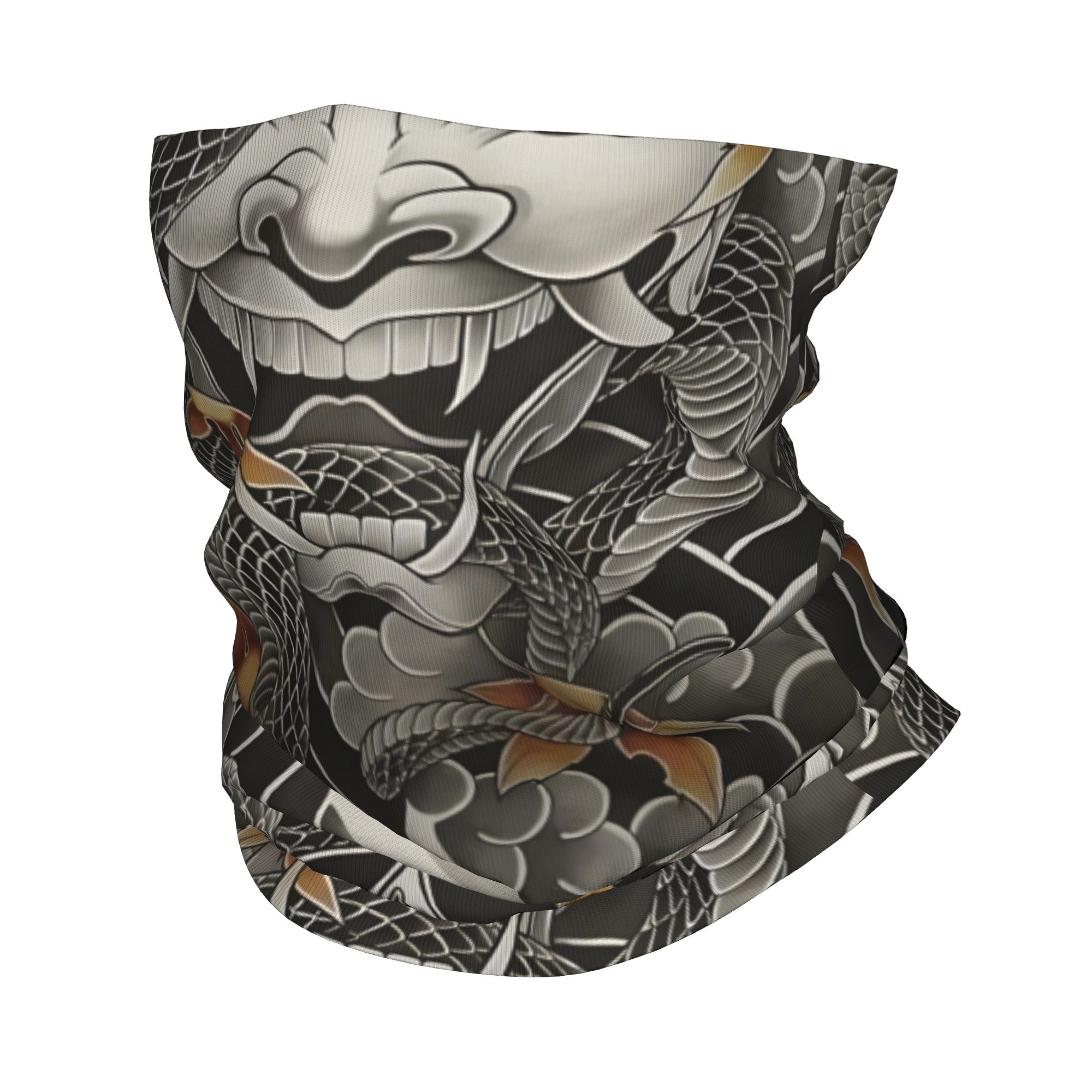 Neck Gaiter Face Cover - Bandana personalizada Samurai Oni Demon, calentador