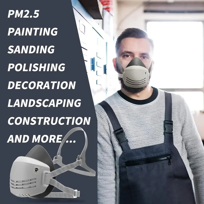 Dust Mask Construction - Máscara antipolvo + 20 piezas filtro