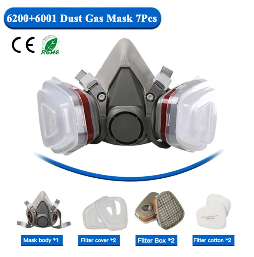 Face Mask Storage Box - Respirador Antipolvo 6200, Set de Máscara
