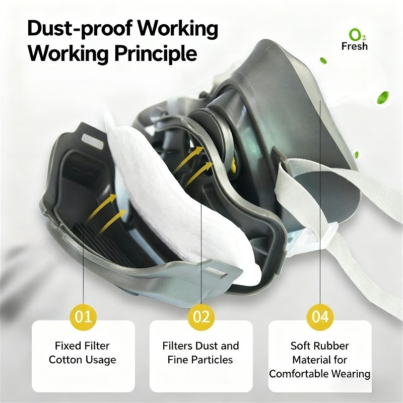 Máscara antipolvo de media car - Respirator Half Face reseña y precio