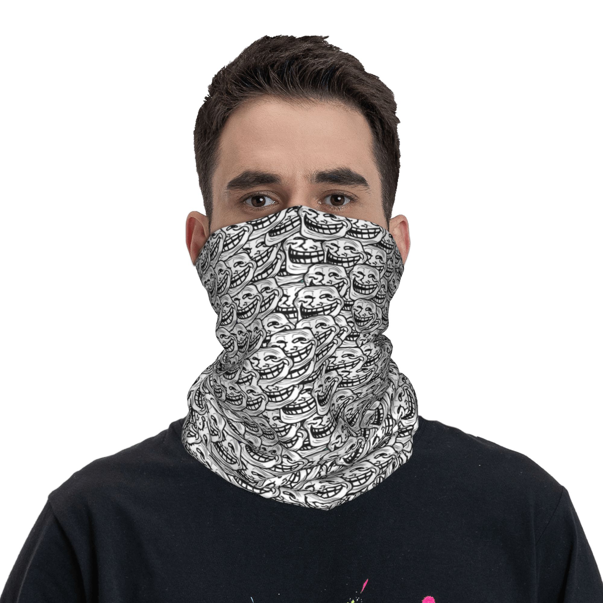 Divertido Anime Troll Face Que - Neck Gaiter Face Cover reseña y precio