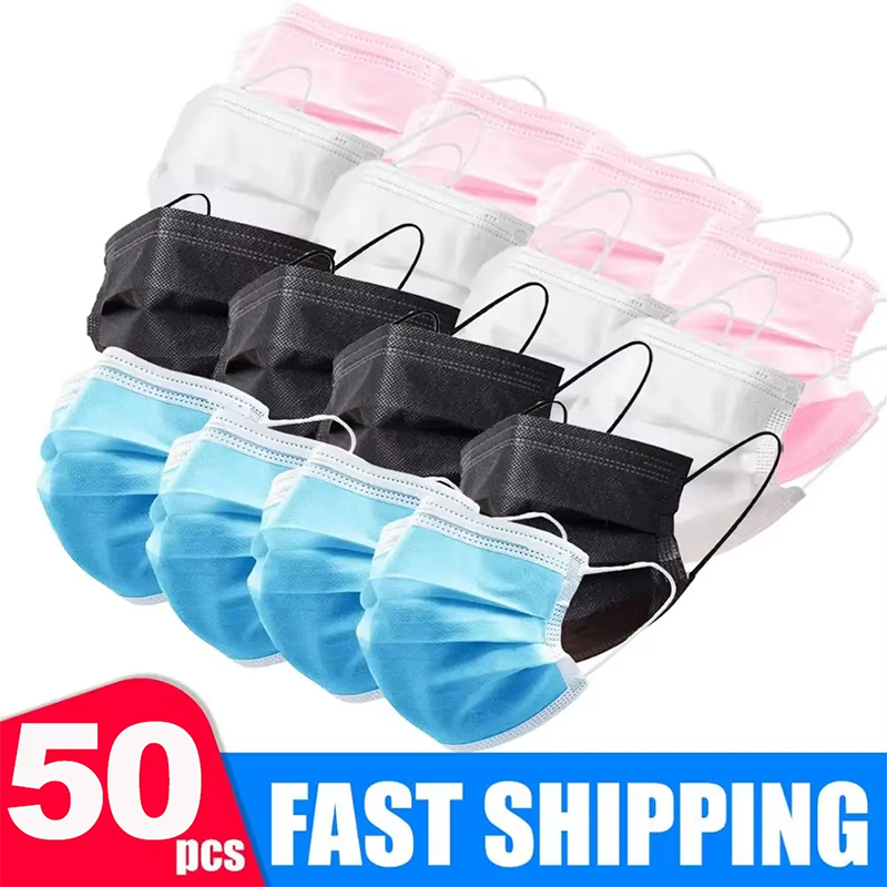 50 Uds. Mascarilla Unisex de 3 - Disposable Mask Blue reseña y precio