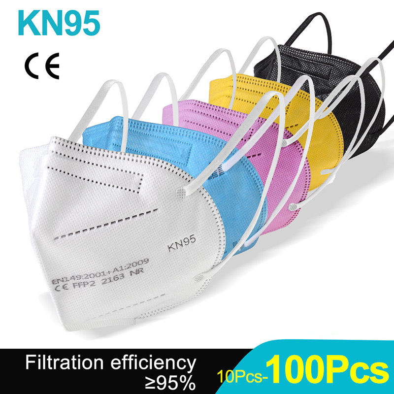 10-100 Uds FFP2 máscaras KN95  - Kn95 Respirator Mask reseña y precio