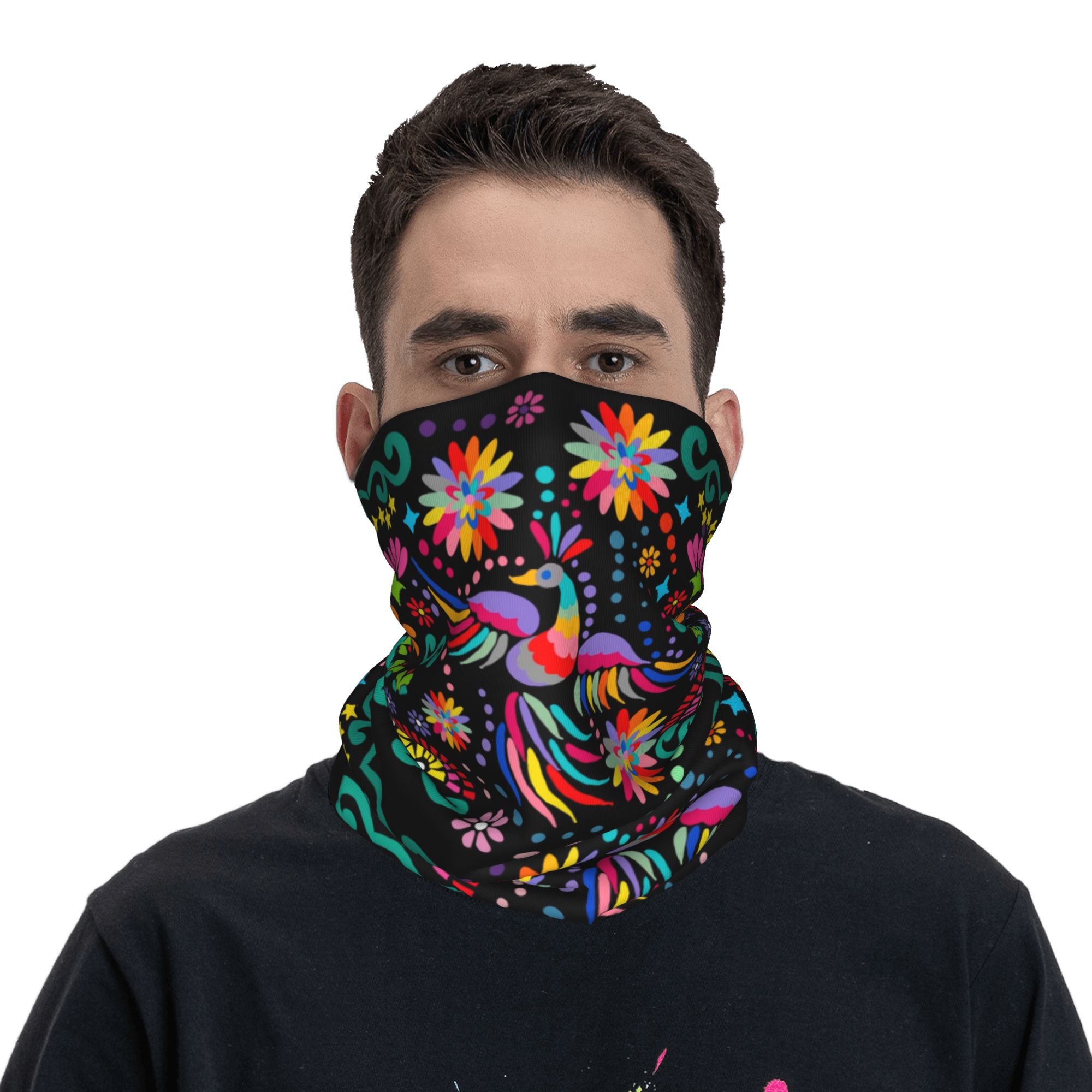 Pañuelo textil de flores flora - Neck Gaiter Face Cover reseña y precio